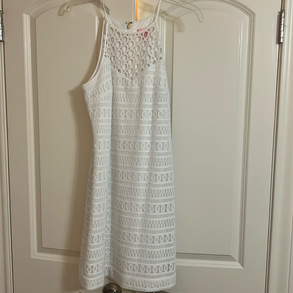 Lilly Pulitzer, medium, white dress. Worn once.